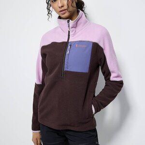 NWT COTOPAXI Abrazo Women's Fleece Half-Zip Jacket - M - Pink Brown Blue